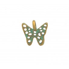 Anhänger Schmetterling, Patina bronzef. grün